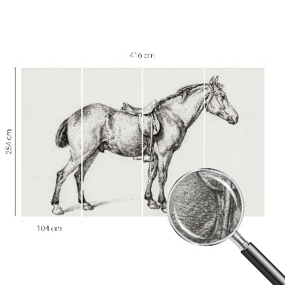 Non-woven fototapet Skitse af en hest