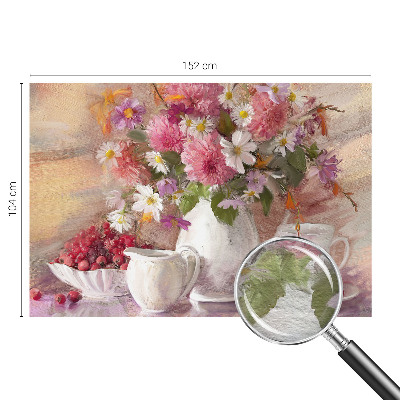 Væg tapet med motiv af vilde blomster