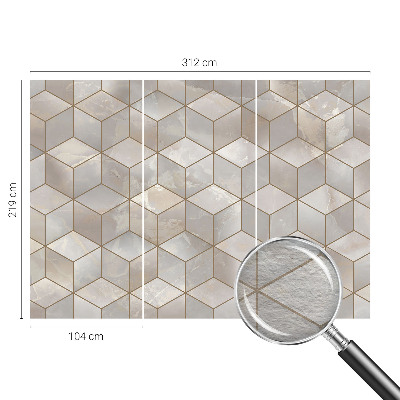 Stor fototapet med geometrisk mosaik