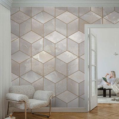 Stor fototapet med geometrisk mosaik
