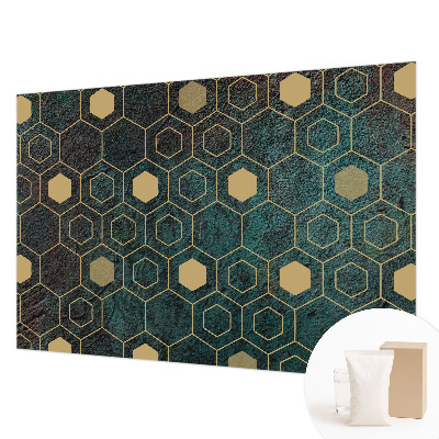 Fototapet med geometriske sekskanter