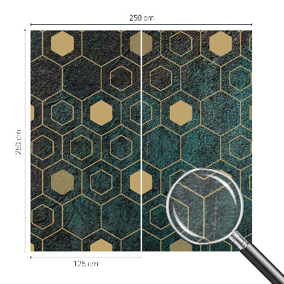 Fototapet med geometriske sekskanter