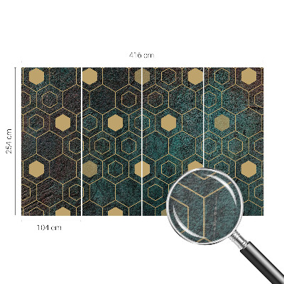 Fototapet med geometriske sekskanter