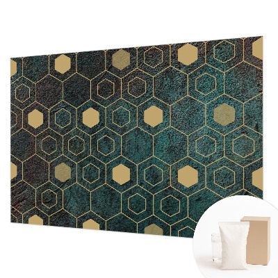 Fototapet med geometriske sekskanter