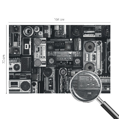 Non-woven fototapet med motiv af en retro-radio