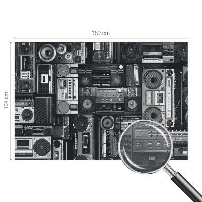 Non-woven fototapet med motiv af en retro-radio