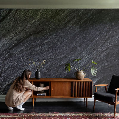 Fotovæg stue Stenstruktur