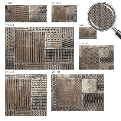 Modern fototapet Metalliske mønstre