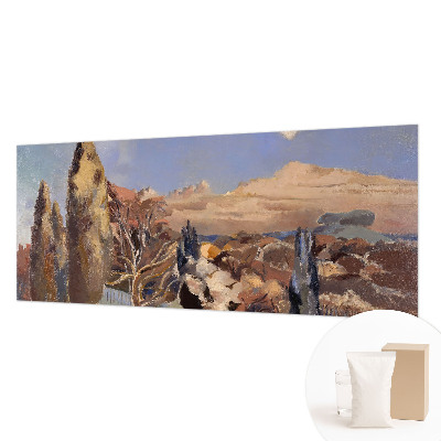 3D fototapet med motiv af et skovlandskab