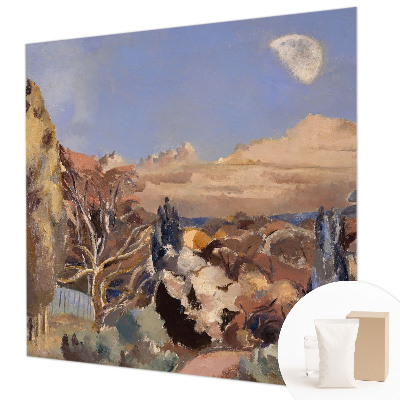 3D fototapet med motiv af et skovlandskab