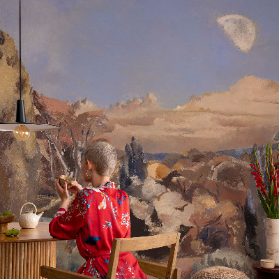 3D fototapet Skovlandskab