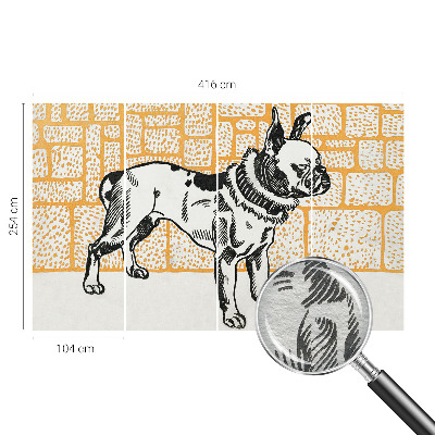 Vlies fototapet Retro hund