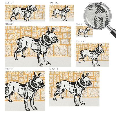 Vlies fototapet Retro hund