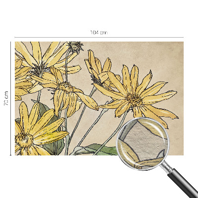 Tapet med akvarelblomster