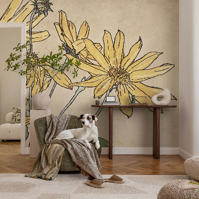 Tapet Akvarelblomster