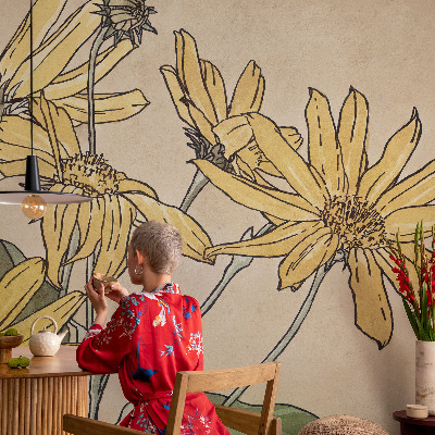 Tapet Akvarelblomster