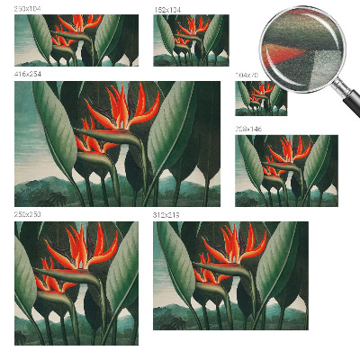 Fototapet stue Eksotiske blomster