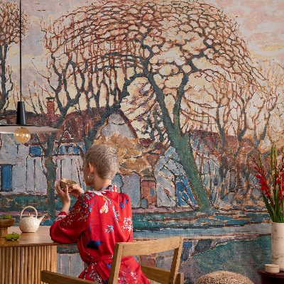 Fototapet efter mål Idyllisk landskab