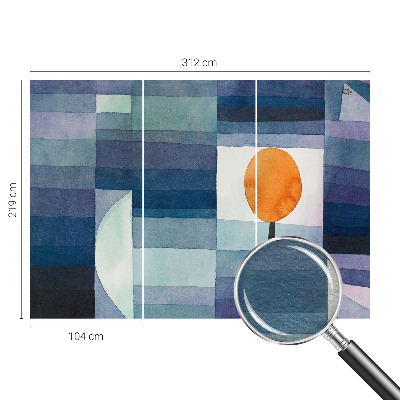 Fotovæg stue Abstrakt træ