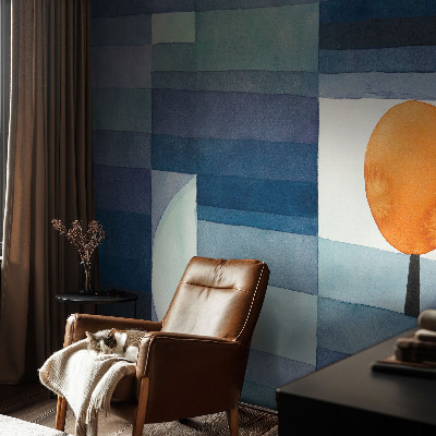 Fotovæg stue Abstrakt træ