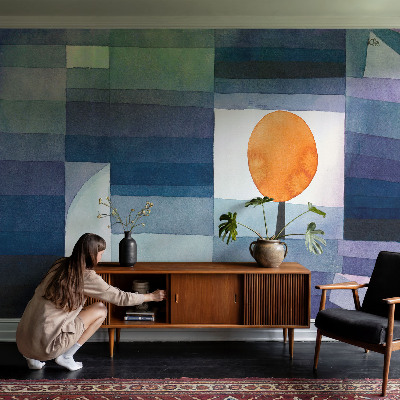 Fotovæg stue Abstrakt træ