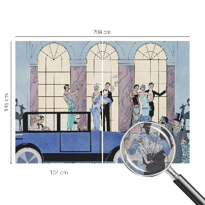 Fotovæg soveværelse i art deco-stil