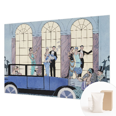 Fotovæg soveværelse i art deco-stil