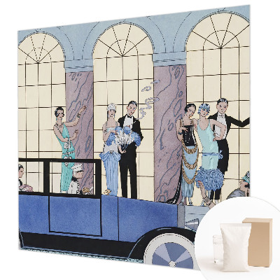 Fotovæg soveværelse i art deco-stil