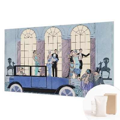 Fotovæg soveværelse i art deco-stil