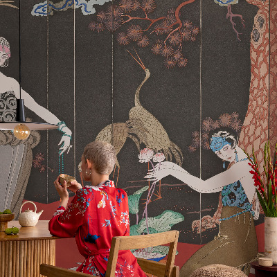 Fototapet på mål z en elegant scene i naturlige farver