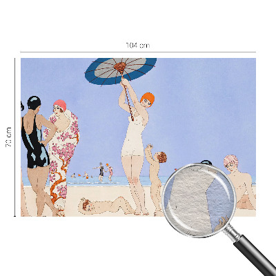 Modern fototapet med retro strandmotiv