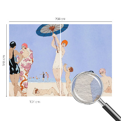 Modern fototapet med retro strandmotiv