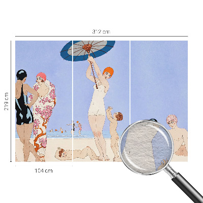 Modern fototapet med retro strandmotiv