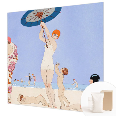 Modern fototapet med retro strandmotiv