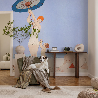 Modern fototapet med retro strandmotiv