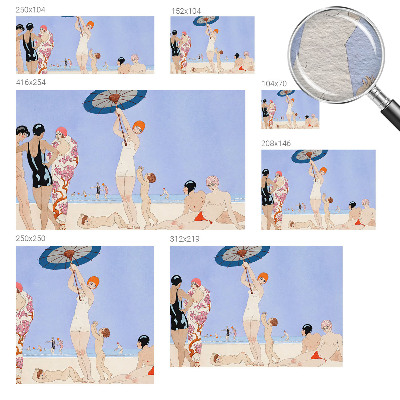Modern fototapet med retro strandmotiv