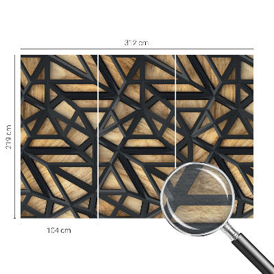 Stor fototapet med et geometrisk mønster