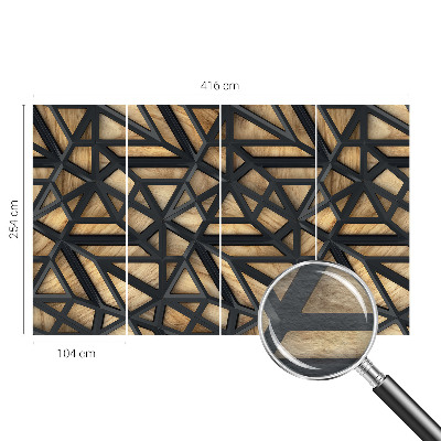 Stor fototapet med et geometrisk mønster