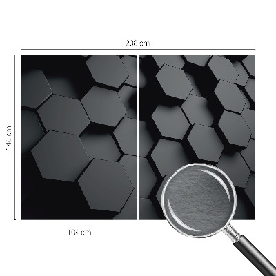 3D fototapet med motiv af 3D-sekskanter