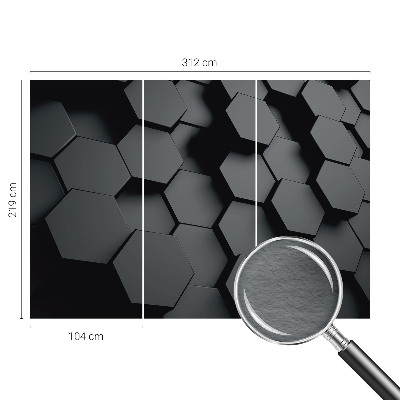3D fototapet 3D-sekskanter