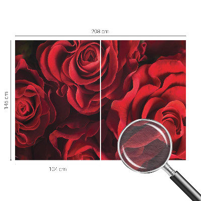 Non-woven fototapet med motiv af røde roser