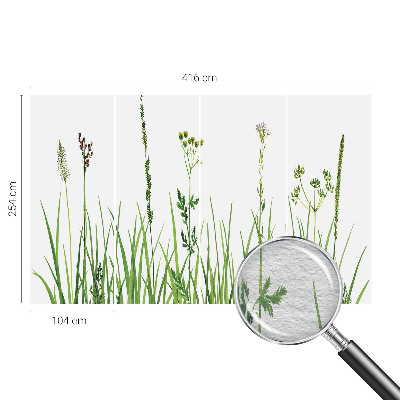 Tapet med et subtilt floramotiv