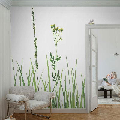Tapet med et subtilt floramotiv