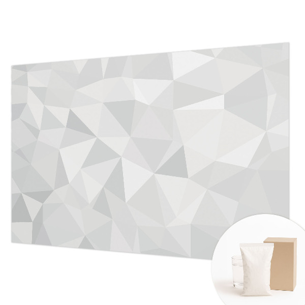 Fotovæg stue med trekantet mosaikdesign