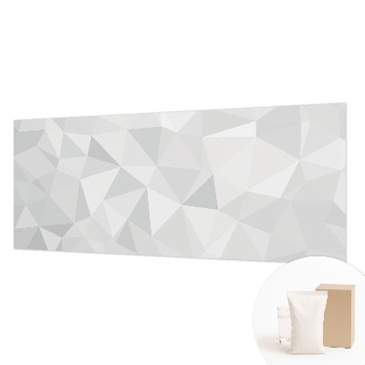 Fotovæg stue med trekantet mosaikdesign