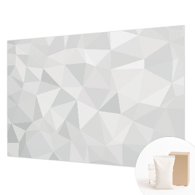 Fotovæg stue med trekantet mosaikdesign