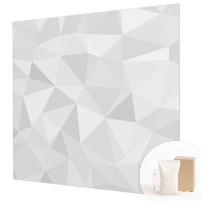 Fotovæg stue med trekantet mosaikdesign