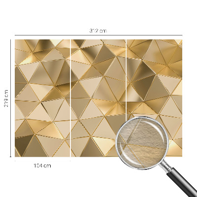 3D fototapet med trekantede mønstre