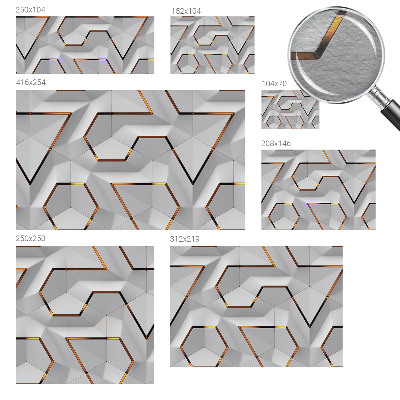 Fototapet Tredimensionelle mønstre