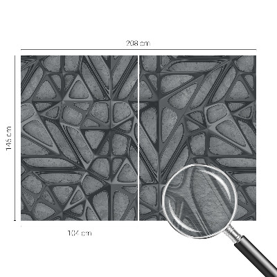 Fotovæg med geometriske mønstre